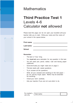 3rd Practice Test 1 Level 4