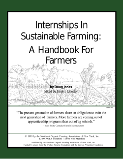 Internship in Sustainable Farming &ndash; A Handbook for Farmers