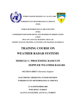 training course on weather radar systems