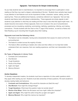Signposts: Text Features for Deeper Understanding