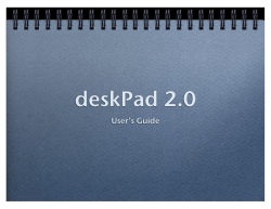 deskPad 2.0 Users Guide.key