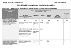 2016-17 Cobb County School District Strategic Plan