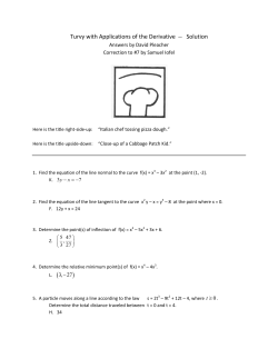 Answer Key - David Pleacher