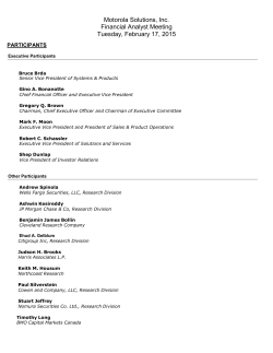 Transcript - Investor Relations