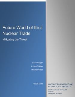 Future World of Illicit Nuclear Trade: Mitigating the Threat