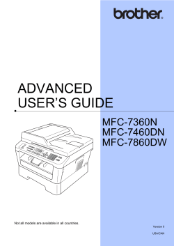 advanced user`s guide - Brother International