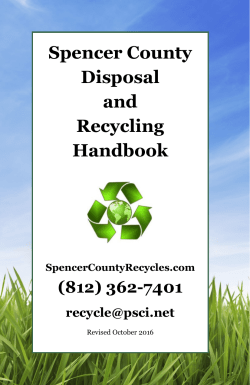 District Handbook - Spencer County Solid Waste Management District