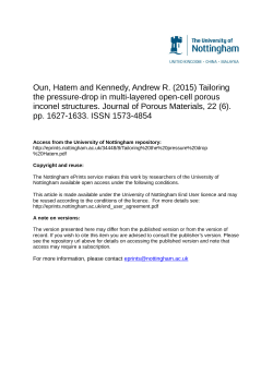 Oun, Hatem and Kennedy, Andrew R. (2015) Tailoring the pressure
