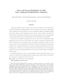 Taxes and Income Distribution in Chile: Some Unpleasant