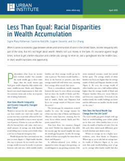 Less Than Equal: Racial Disparities in Wealth Accumulation