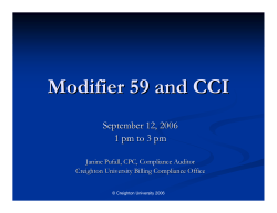 Modifier 59 and CCI - Creighton University