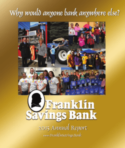 2015 Annual Report - Franklin Savings Bank