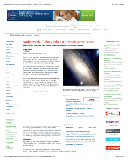 Andromeda Galaxy takes up more space - Space.com