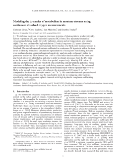 Modeling the dynamics of metabolism in montane streams using