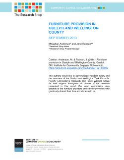Furniture Provision in Guelph and Wellington County