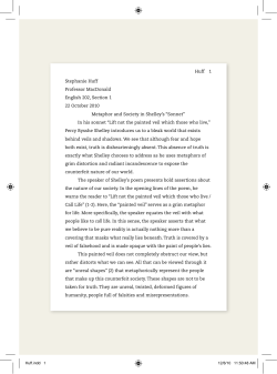 Huff 1 Stephanie Huff Professor MacDonald English