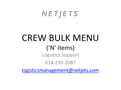 CREW BULK MENU