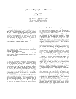 Lights from Highlights and Shadows