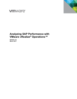 Analyzing SAP Performance with VMware vRealize Operations