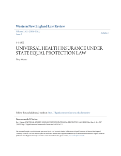 universal health insurance under state equal protection law