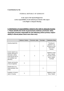 Contribution by the FEDERAL REPUBLIC OF GERMANY