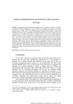 Bare quantifier fronting as contrastive topicalization