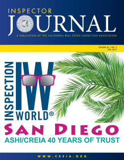 INSPECTOR - California Real Estate Inspection Association