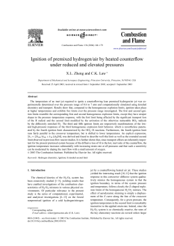 Ignition of premixed hydrogen/air by heated counterflow under