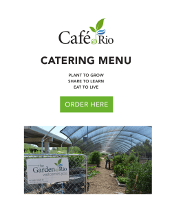catering menu - Rio Salado College