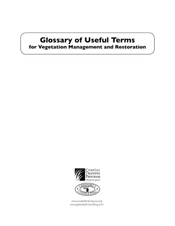Glossary of Useful Terms for Vegetation Managment and Restoration