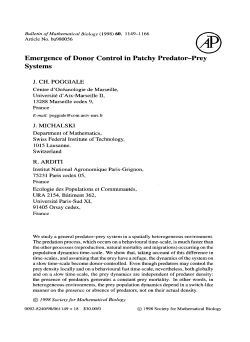 Emergence of Donor Control in Patchy Predator