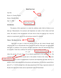 Ideal Gas Law