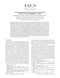 Thermal Denaturing of Mutant Lysozyme with Both the OPLSAA and