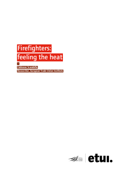 Firefighters: feeling the heat - European Trade Union Institute (ETUI)