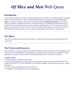 Of Mice and Men Web Quest