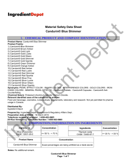 Material Safety Data Sheet Candurin® Blue Shimmer 1