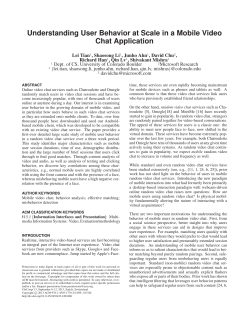 Understanding User Behavior at Scale in a Mobile Video Chat