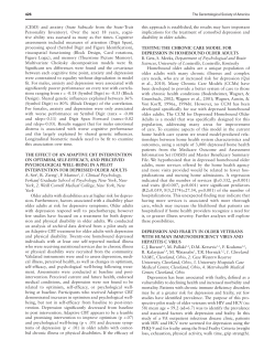 (CESD) and anxiety (State Subscale from the State