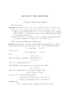 LECTURE 17: THE INDEX FORM 1. Proof of The Jacobi theorem
