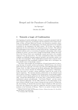 Hempel and the Paradoxes of Confirmation