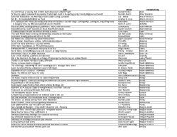 Title Author Intersectionality You Can Tell Just By Looking: And 20