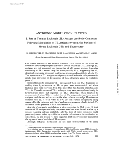 ANTIGENIC MODULATION IN VITRO I. Fate of Thymus