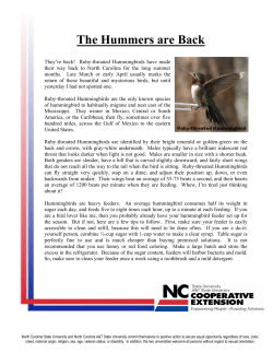 The Hummers are Back - Robeson County Center