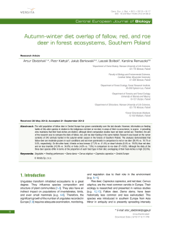 Autumn-winter diet overlap of fallow, red, and roe deer in forest