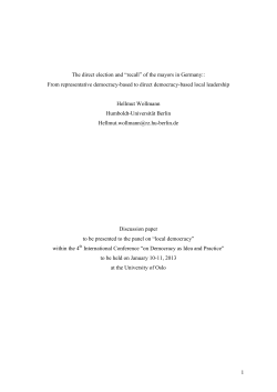 Direct democratic proceures may be seen in