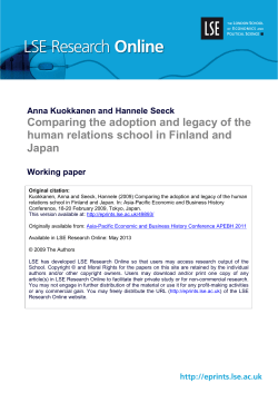 Comparing the adoption and legacy of the human relations school in