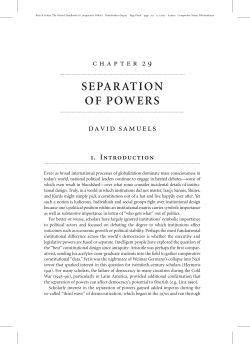Separation of Powers