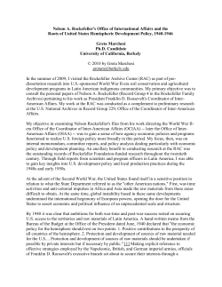 Marchesi, Greta. Nelson A. Rockefeller`s Office of International