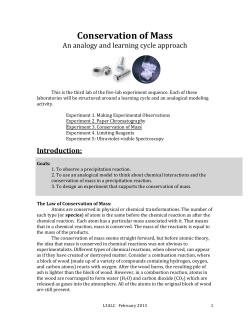 Conservation of Mass