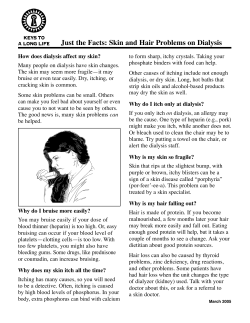 Just the Facts: Skin and Hair Problems on Dialysis
